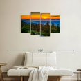 thumbnail image 2 of Elephant Stock Clingmans Dome Dramatic Sunset Wall Art - Horizontal Multi Panel Canvas - 4 Pieceliving Room Wall Decor - Photography Nature Multi Panel - Orange And Green Decor - 36" x 22", 2 of 4