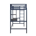 thumbnail image 4 of Novogratz Maxwell Metal Twin Loft Bed with Desk & Shelves, 4 of 9