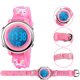 thumbnail image 3 of Reloj para niños con dibujos animados en 3D, resistente al agua, reloj infantil con luz de 7 colores, con despertador y cronómetro, adecuado para niñas de 3 a 10 años, 3 of 7