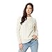 thumbnail image 3 of Carraig Donn Ladies Irish Multi Cabled Raglan Super Soft Merino Wool Sweater (Small, Natural), 3 of 4
