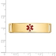 thumbnail image 2 of 14k Yellow Gold Epoxy Enameled Medical Alert Id Ctr Plate # 820 Bracelet Component, 2 of 6
