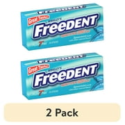 (2 pack) Wrigley's Freedent Spearmint Chewing Gum, Single Pack - 15 Pieces