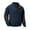 01 Navy, variant on zfwon Corduroy Jumper for Men Long Sleeve Stand-Up Collar Sweatshirts Button V Neck Henley Pullover Colour Block Sports Tops Thermal Work Jumpers Casual Daily Wear