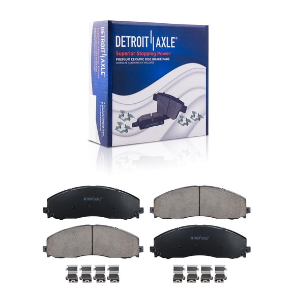 Detroit Axle - Front Brake Pads for 2012-2022 Ford F-250 Super Duty 2013-2022 F-350 Super Duty, Ceramic Brake Pads with Hardware Replacement