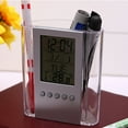 thumbnail image 5 of Jierger 2PCS Pen Holder, Pen Organizer for Desk with Digital Alarm Clock Temperature Display Function Desk Organizers and Storage Clock Pencil Holder Stationery Organizer Desk Decor, 5 of 6