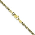 thumbnail image 3 of Solid 10k Yellow Gold 2.50mm Extra-Light Diamond Cut Rope Chain - 18", 3 of 8