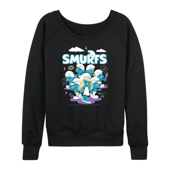 Smurfs - Group Logo - Women's French Terry Long Sleeve Shirt