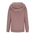 thumbnail image 6 of LYXSSBYX Winter Coats for Women Fashion Women's Winter Casual Long Sleeve Button Solid Hooded Coat, 6 of 7