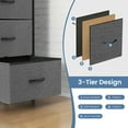thumbnail image 3 of Aukfa 6 Drawer Dresser,Wide Chest of Drawers for Bedroom with Metal Frame for TV,Gray, 3 of 6