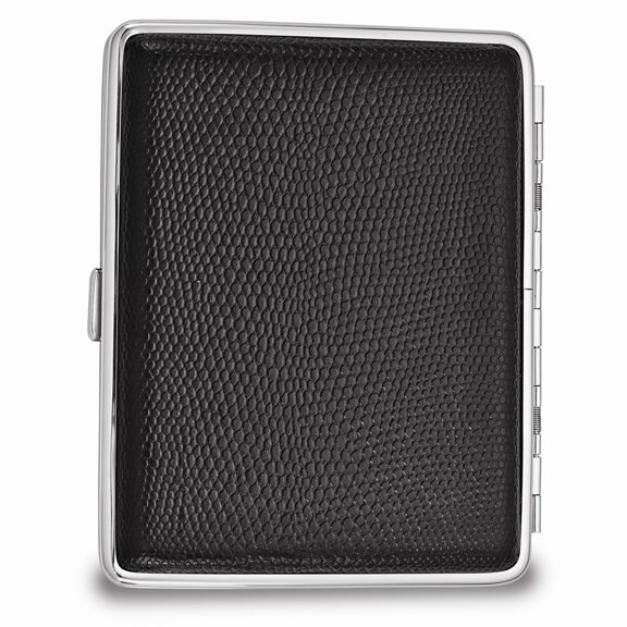 FB Jewels Blk Lthr Lizard Texture (Holds 20-100mm) Cigarette/Card Case