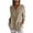 Khaki, variant on Tumotour Button Shirts For Women Lapel Crew Neck Long Sleeve Button Down Blouse Oversized 2024 Fall Fashion Casual Solid Color Loose Fit Cotton Line Textured Collared Work Tops