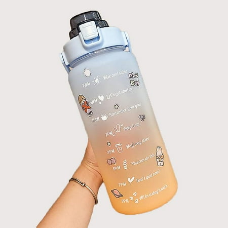 MEILI-Sports Water Bottle Leak Proof, Drinking Water Bottle With Marker