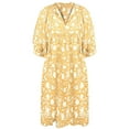 thumbnail image 7 of yocbz Wedding Guest Dresses for Women Womens 2025 Fall Dress Long Long Sleeve Ribbed Knit Casual Lightweight Mini Sweater Dress Yellow,Size for M, 7 of 7