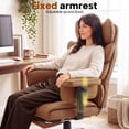 thumbnail image 3 of Ultifit Big and Tall Office Chair PU Leather, Executive Chair with Footrest, High Back Desk Chair with Lumbar Support, Ergonomic Computer Chair, Brown, 3 of 9