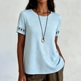 thumbnail image 5 of Ashirexll Summer Tops for Women Summer Casual Button Side Drawstring Sleeveless Top for Warm Days, 5 of 6