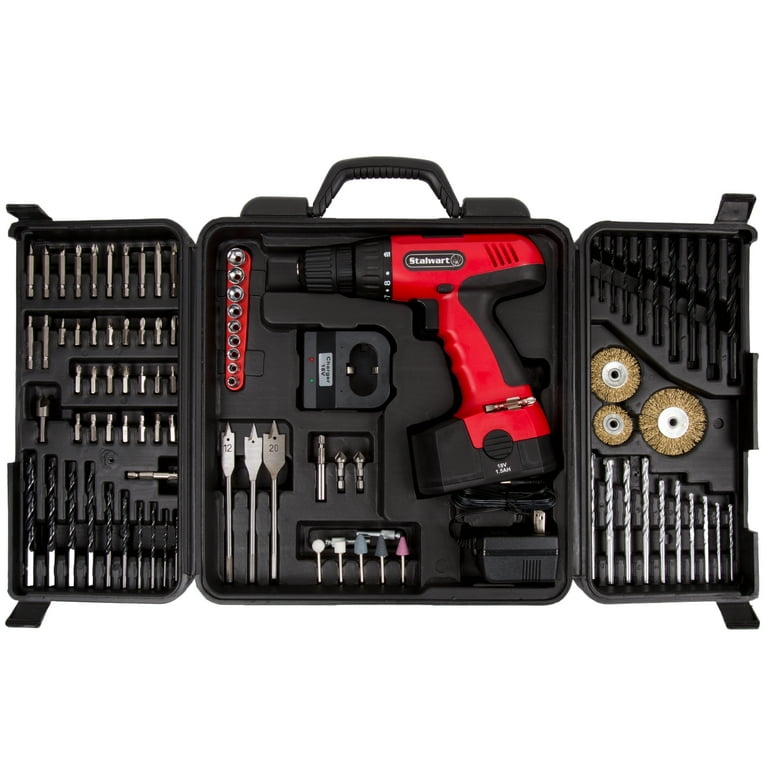 Stalwart 18-Volt Ni-Cad Cordless Drill With 89-Piece Drill Set, W550031 Stalwart 18-Volt Ni-Cad Cordless Drill With 89-Piece Drill Set, W550031