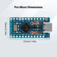 thumbnail image 6 of Pro Micro ATmega32U4 Development Board 5V 16MHz with USB, Microcontroller Board Compatible with Arduino IDE, Compact USB Controller Module for DIY Electronics, Keyboard Projects and Embedded Systems, 6 of 7
