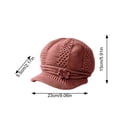 thumbnail image 4 of Lumtrix Women Knit Newsboy Hat with Crochet Flower Winter Warm Beanie Cap with Brim Vintage Slouchy Cabbie Hat for Fall Winter Light pink One Size, 4 of 5