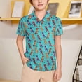 thumbnail image 2 of WhouRiu Boys Casual Short Sleeve Graphic Polos Summer Tennis Collar Shirts Kids Polo Shirt 3-14 Years, 2 of 5