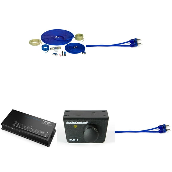 AudioControl ACX-650.5 All Weather 50 watts RMS x 4 at 4 ohms   350 watts RMS x 1 at 2 ohms 5 Channel Amplifier with 4 Gauge OFC Pure Copper Wiring Kit and ACR-1 Bass Knob Remote