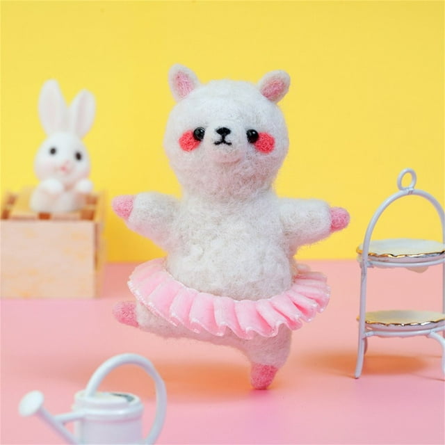 1pc Material package Cute Pattern Handmade DIY Poke Wool Felts Material Production Package