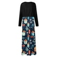 thumbnail image 5 of Christmas Dresses for Women Women's Fashion Casual Christmas Print Round Neck Long Sleeves Oversized Dress for Christmas Party,Dark Blue,M, 5 of 5