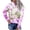 Pink, variant on Linen Tops for Women Fall Tops for Women 2024 Tie Dyed Print Hooded Pocket Long Sleeve Sweater Warm Jacket Sweatshirt