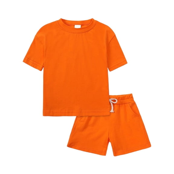 EnJoCho Girls Crewneck Short Sleeve Top and Loose Shorts 2 Piece Outfits Casual Outdoor Active Sports Set Comfy Soft Summer Tracksui𝗍 Toddler Girls Sporty Short Sets Back-To-School Outfits