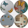 thumbnail image 4 of Arte de pared de mariposa de Metal, decoración de pared de mariposa rústica de hierro 3D, escultura de pared inspirada, decoración colgante de mariposa para el patio del jardín del hogar JFHHH pequeña, 4 of 5