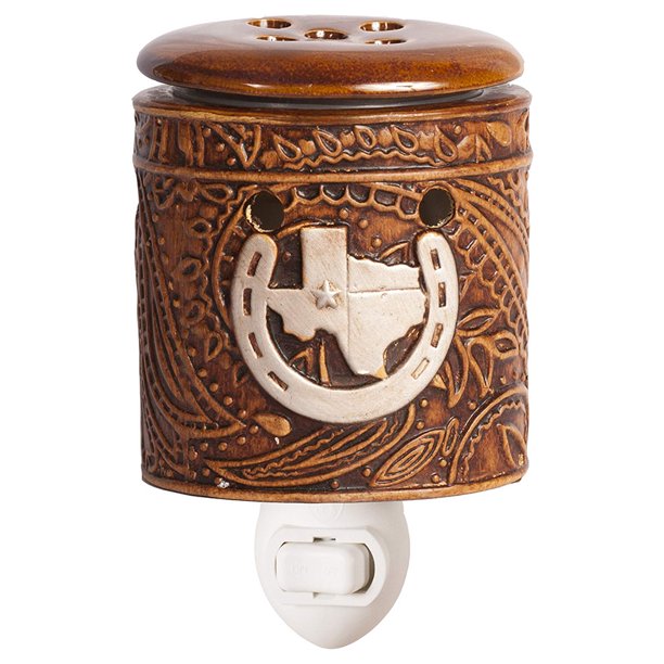 Scentsationals Home Fragrance Texas Leather Embossed Plug in Accent Wax