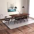 thumbnail image 7 of Aden 9-Piece Modern Solid Wood Walnut Dining Room & Kitchen Table and Chair Set, 7 of 7