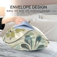 thumbnail image 4 of Yayeee Pillowcase Standard Size Set of 2 Satin Wrinkle Resistant Pillow Case, Beige Floral Pattern, 4 of 8