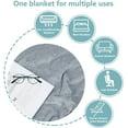 thumbnail image 6 of EVNELE Light Gray Queen Size Blankets, Fuzzy Lightweight Warm Throw Blanket for Couch, Sofa, Pet, Bed, 90 x 90 inch, 6 of 6