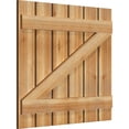 thumbnail image 2 of 34 3/4"W x 31"H TimberCraft Six 5 3/8" Boards Spaced Board-n-Batten Shutters w/Z-Bar, Rough Sawn Western Red Cedar (Per Pair), 2 of 13