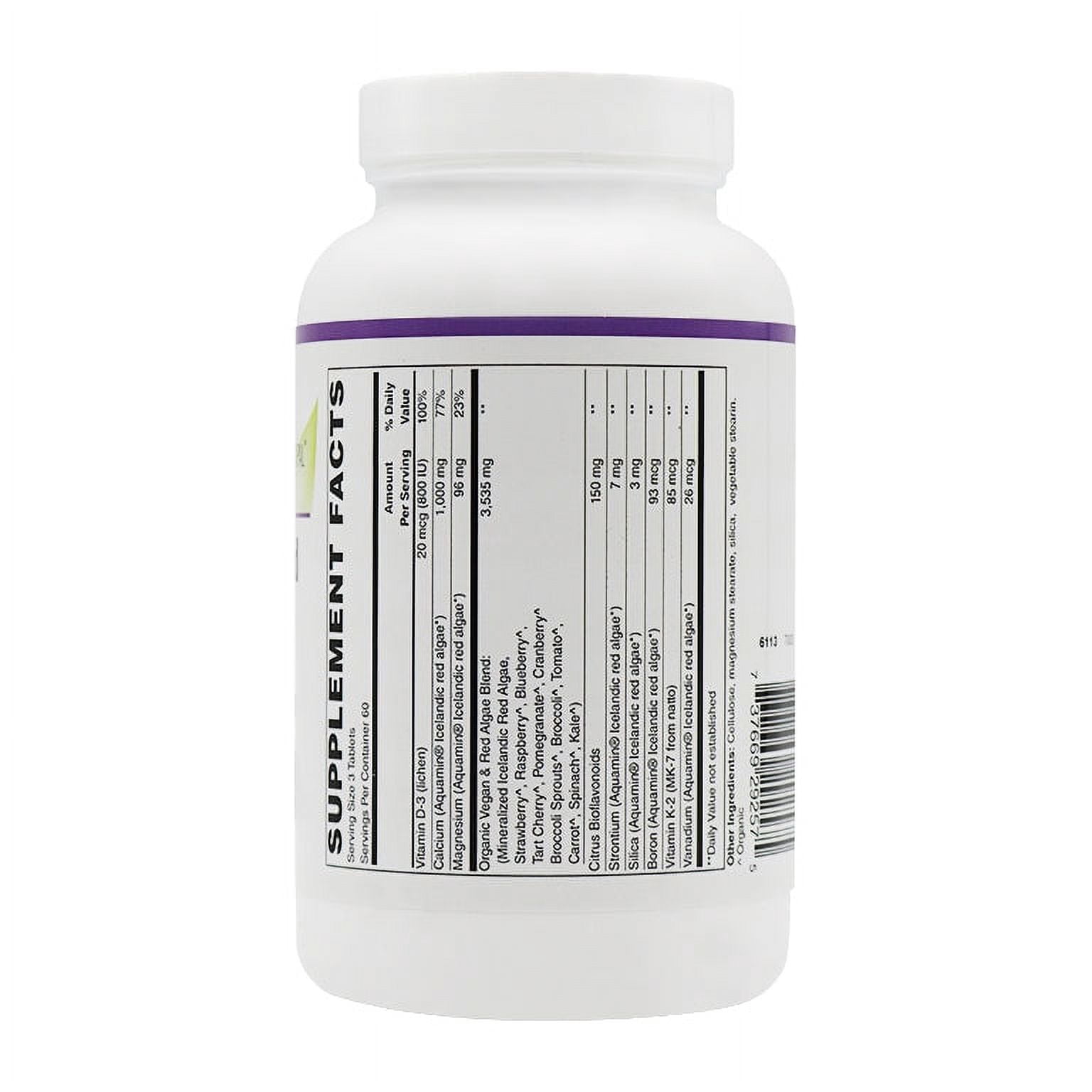Algae Based Calcium 1,000mg Tablets with Magnesium, D3 and K2 by BariatricPal - Vegan Approved!