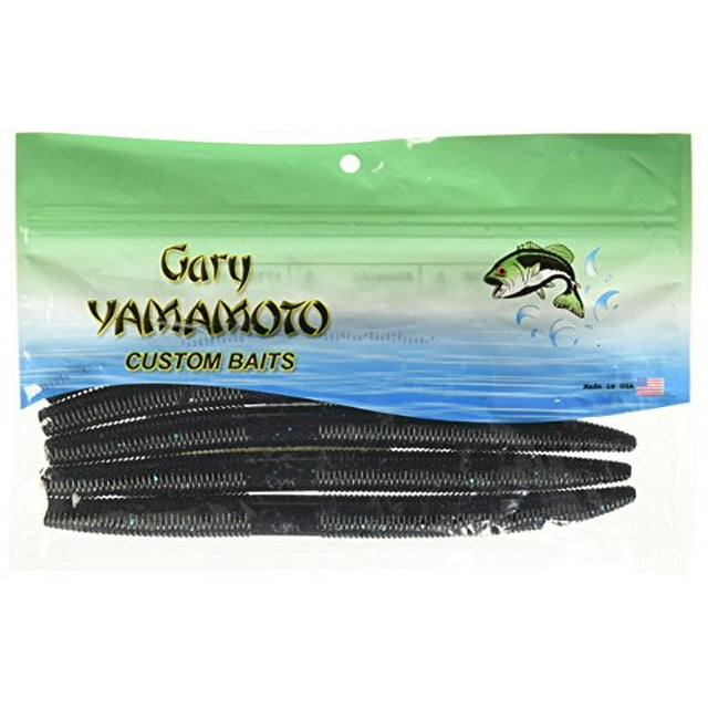 Yamamoto 9-10-021 Senko, 5 Pouces, Lot de 10, Noir avec Bleu
