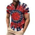 thumbnail image 2 of Gamivast 4th of July Patriotic Shirt Summer Tie Dye Shirt Men Hippies Senior Short Sleeve Tie Dye Tee Shirt for Men Independence Day M of the Day Tracking My Recent Order, 2 of 5