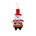 thumbnail image 2 of xihome Adorno navideño colgante de polister de 5,5 pulgadas para rbol de Navidad con cuerda para colgar - Diseños de Pap Noel, muñeco de nieve y reno, 2 of 6