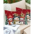 thumbnail image 6 of Winter Snowman Throw Pillow Cover, Red Snowflake Seasonal Christmas Rectangle Decorative Pillow Case Protector Soft Cushion Cover Lumbar Pillowcase for Couch Sofa Bedroom Car Chair Decor 16x24 Inch, 6 of 8