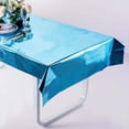 thumbnail image 2 of Efavormart 40"x90" Turquoise Metallic Foil Rectangle Tablecloth, Disposable Table Cover for Wedding, Baby Showers, Birthday, Party, Banquet, Table Decorations, 2 of 11