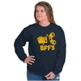 thumbnail image 3 of BFFS Mac n Cheese Funny Best Friends Unisex Plus Fleece Graphic Sweatshirt Brisco Brands 2X, 3 of 5
