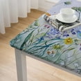 thumbnail image 4 of HAOXIT Indoor Outdoor Stain and Wrinkle Resistant Polyester Fabric Floral Table Cloth Wipe Clean Decorative Table Cover for Dining Table Buffet Party 36*36, 4 of 7