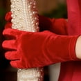 thumbnail image 6 of Bibifish Womens Gloves Elegant Velvet Gloves Solid Color Short Length Soft Fit Daily Wear Comfy Retro Style Party Wedding Gloves For Ladies, 6 of 6