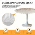 thumbnail image 6 of Orange Gray Floral Elastic Fitted Round Table Cover Spring Flowers Waterproof Outdoor Tablecloth for Holiday Party, Picnic, Patio & Dining Fits Tables Up to 36"-44", 6 of 8