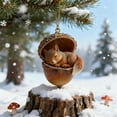 thumbnail image 5 of Forest Animal Acorn Ornaments – Cozy Forest Christmas Ornaments for Christmas Tree – Pine Cone Animal Decor, Squirrel Plastic Hanging Ornament for Home Decor (3PCS A), 5 of 7