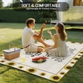 thumbnail image 4 of Sunflowers Outdoor Rug for Patio/Deck/Porch, Non-Slip Large Area Rug 5 x 8 Ft, Modern Bee You Are My Sunshine Beige Indoor Outdoor Rugs Washable Area Rugs, Reversible Camping Rug Carpet Runner, 4 of 8
