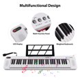thumbnail image 4 of TFixol 61-Key Multifunctional LED Light-Up Keyboard for Beginners with Microphone, 200 Tones & Rhythms, White (Power Adapter & Batteries Not Included), 4 of 6