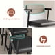 thumbnail image 4 of QinaQin Bancos de bar con descansabrazos, respaldo ergonómico y reposapiés, estructura metálica resistente y tapizado tipo piel para cocina o bar, 4 of 7