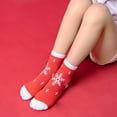 thumbnail image 5 of zbxnLI 5 Pairs Toddler Boys Girls Christmas Socks Cute Xmas Printed Cotton Crew Socks for Kids, 5 of 9