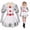 White, variant on White Clown Dress Costume for Women, White Dress with Detachable Collar, Halloween Cosplay Outfit for Party